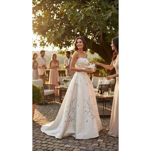 beaded sheath v neck dress with godets Beaded V-Neck Sheath Wedding Dress